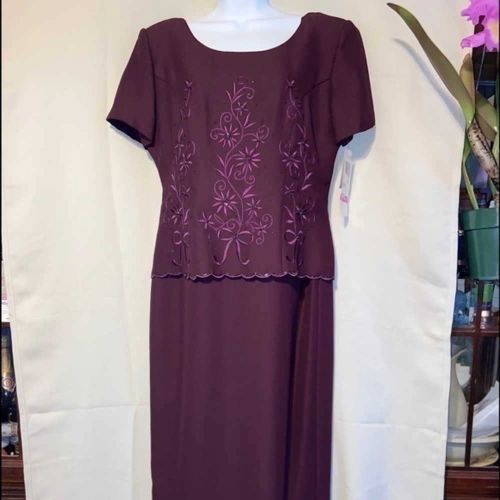 Burgundy dress
